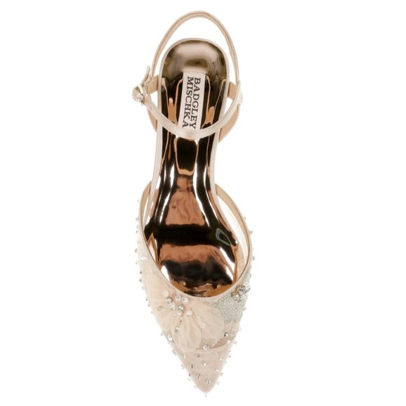 NIB $185 Karine Pointed Toe Flat BADGLEY MISCHKA COLLECTION in Nude - size 8! - Picture 5 of 14